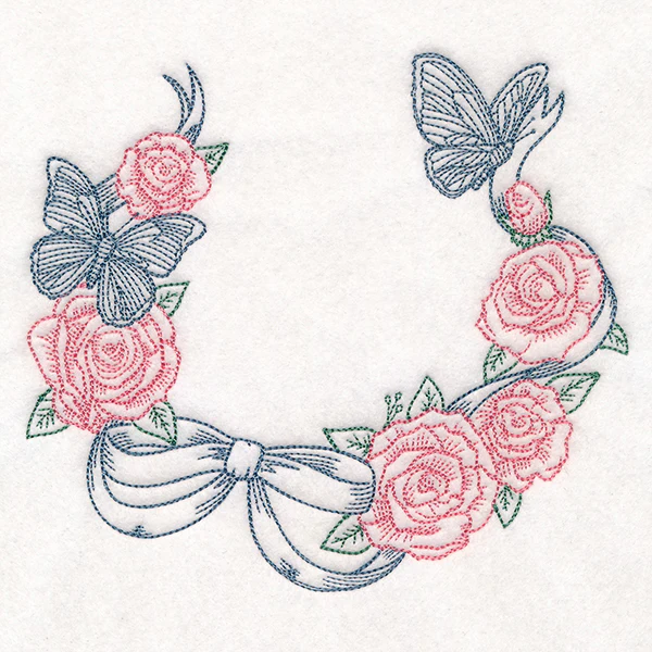 Butterfly and Roses Wreath - Image 3