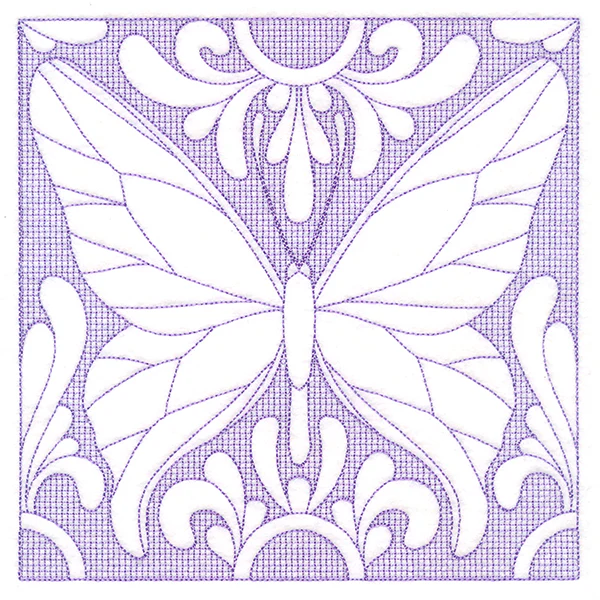 Butterfly Beauty Square 1 (Trapunto)