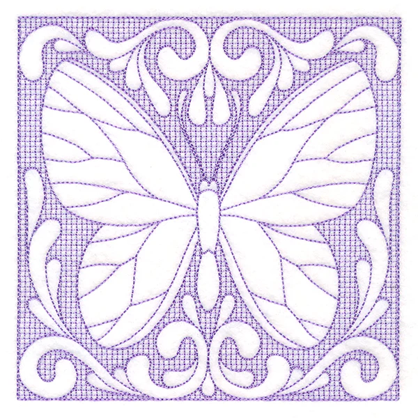 Butterfly Beauty Square 4 (Trapunto) - Image 3