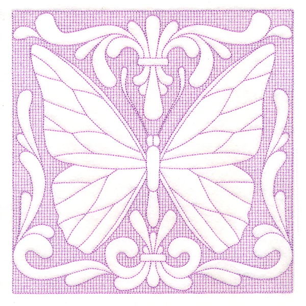 Butterfly Beauty Square 5 (Trapunto)