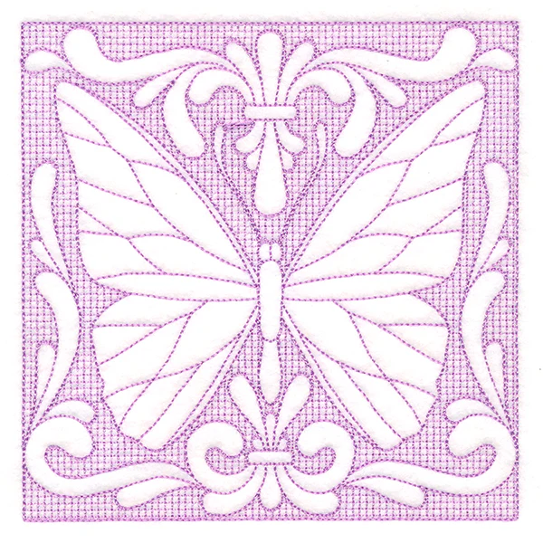 Butterfly Beauty Square 5 (Trapunto) - Image 3