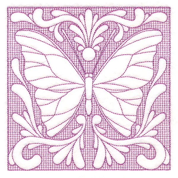 Butterfly Beauty Square 6 (Trapunto) - Image 3