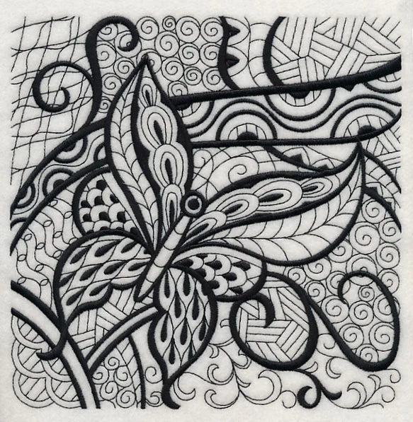Butterfly Elegance (Blackwork)