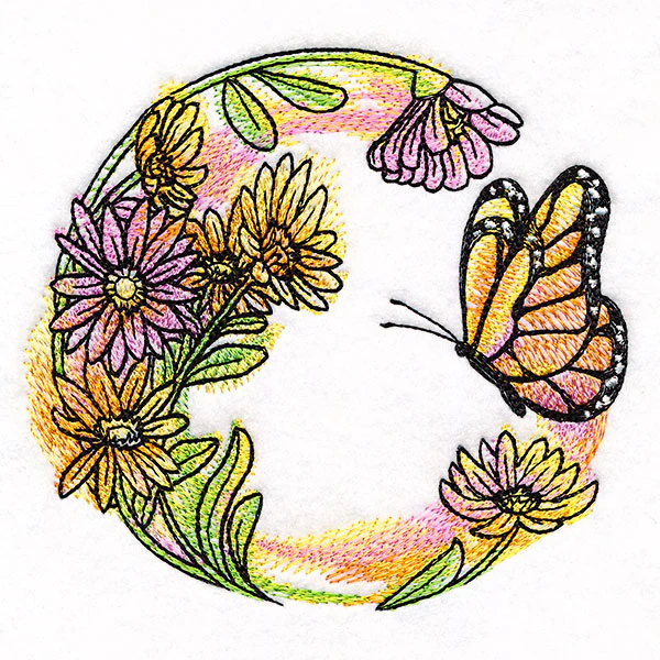 Butterfly & Flowers Wreath - Image 7