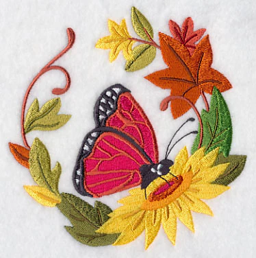 Butterfly in Autumn Wreath 2 - Image 4