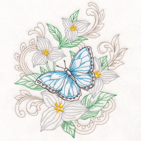 Butterfly & Trillium (Vintage) - Image 3