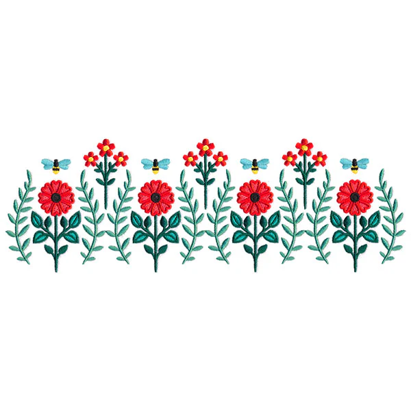 Buzzin' Blooms Border