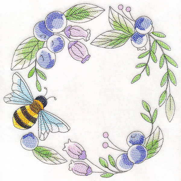 Buzzing Bee and Blueberries Wreath - Image 9