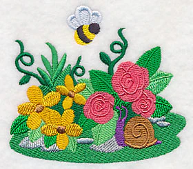 Buzzing Bee and Flowers - Image 2