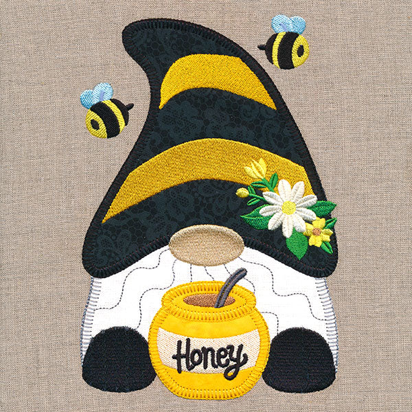 Buzzing Bee Gnome (Heirloom Applique) - Image 5