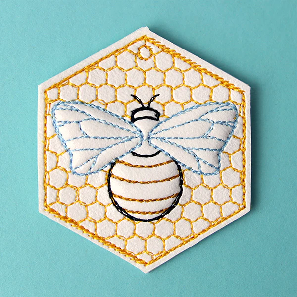 Buzzing Bee Keychain (In-the-Hoop) (Puff Foam) - Image 2