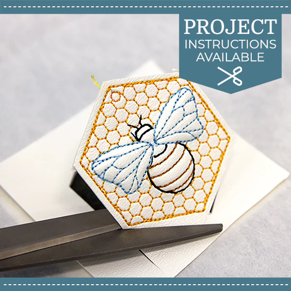 Buzzing Bee Keychain (In-the-Hoop) (Puff Foam) - Image 3