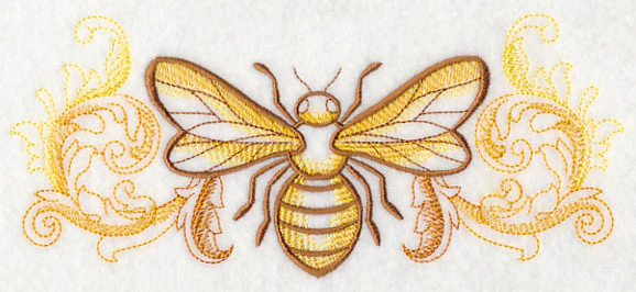 Buzzing Bee with Baroque Background - Image 3
