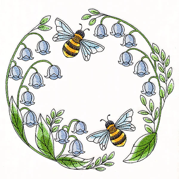 Buzzing Bees and Lillies of the Valley Wreath - Image 9