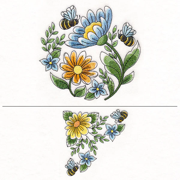 Buzzing Bees & Daisies Pillow Pair - Image 2