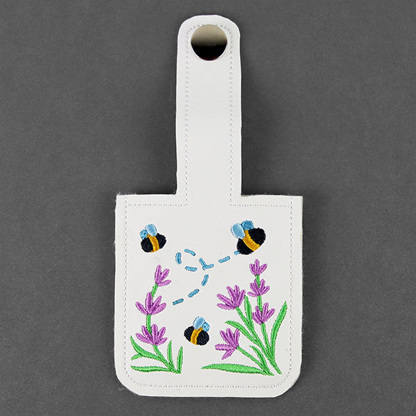 Buzzing Bees Hand Sanitizer Keychain (In-the-Hoop) - Image 2