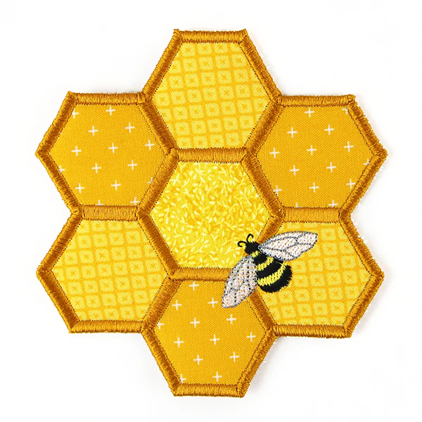 Buzzing Honeycomb Trivet (In-the-Hoop) - Image 5