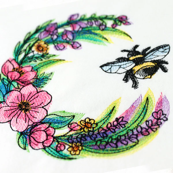Buzzing Through Blooms Wreath - Image 4