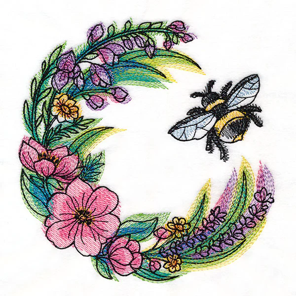 Buzzing Through Blooms Wreath - Image 5