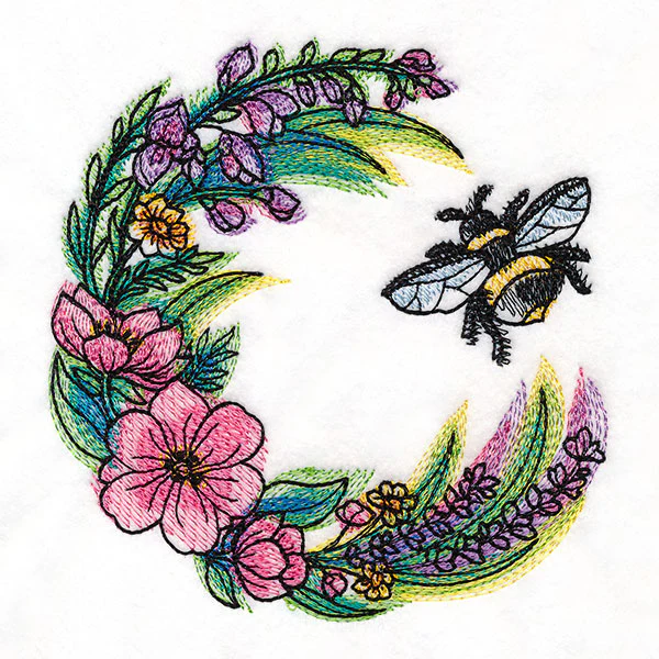 Buzzing Through Blooms Wreath - Image 7