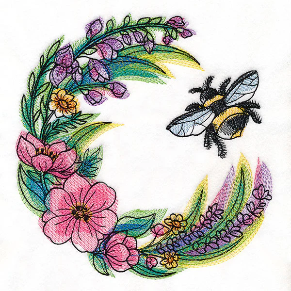 Buzzing Through Blooms Wreath - Image 9