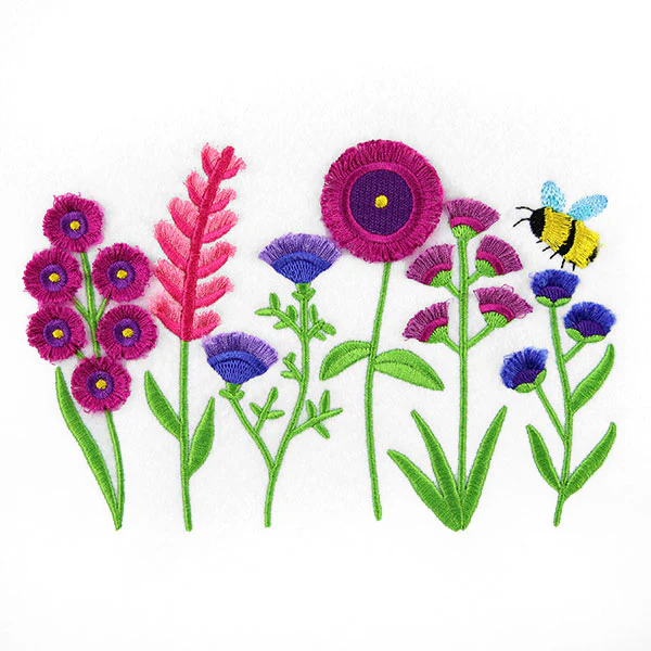 Buzzing with Sunshine Flowers Border (Fringe) - Image 2