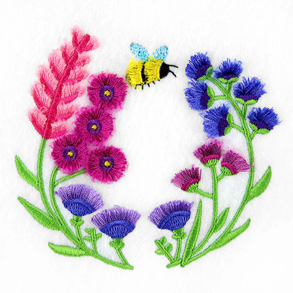 Buzzing with Sunshine Flowers Wreath (Fringe) - Image 2
