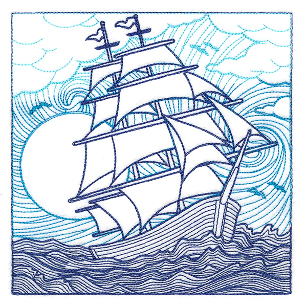 By The Seashore - Ship Etching - Image 5