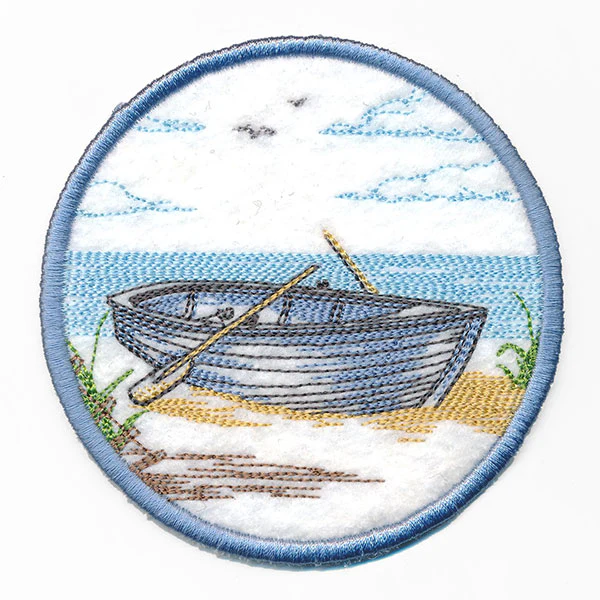 By the Seaside Row Boat Coaster (In-the-Hoop) - Image 3