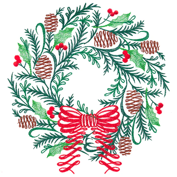 Calligraphic Christmas Wreath - Image 3
