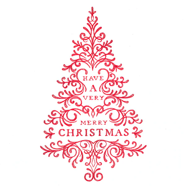 Calligraphic Merry Christmas Tree - Image 5