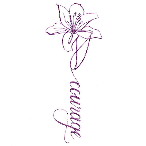 Calligraphy in Bloom - Courage - Image 3
