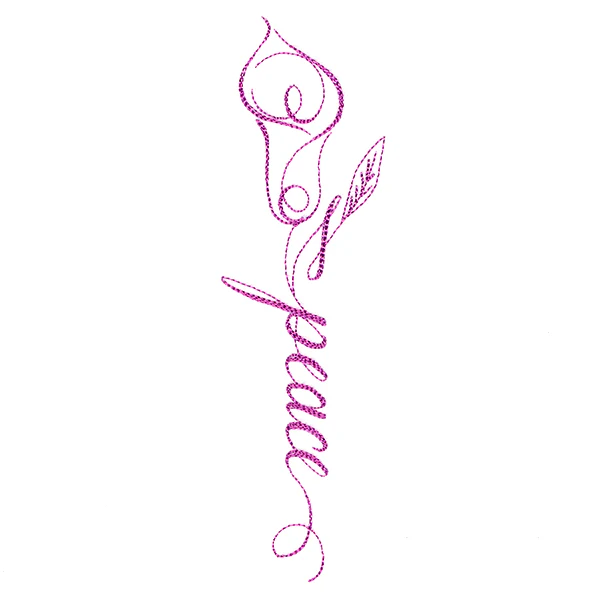 Calligraphy in Bloom - Peace - Image 4