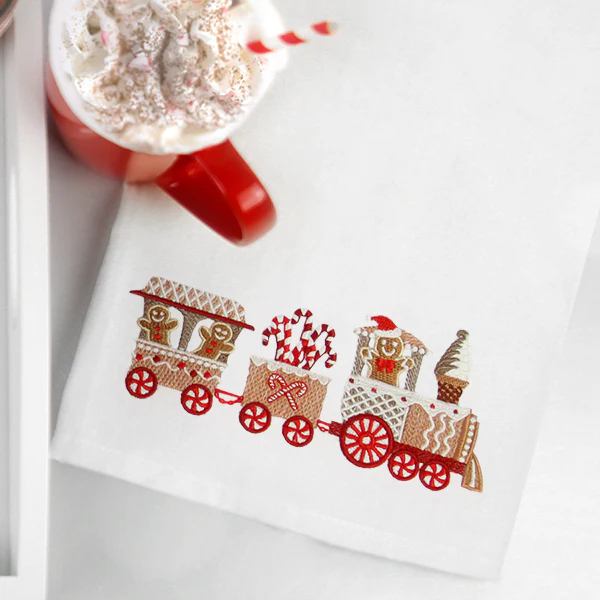 Candy Cane Christmas Train Border - Image 2