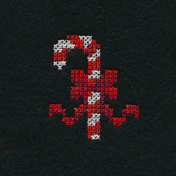 Candy Cane Jar Topper (Cross Stitch) - Image 2