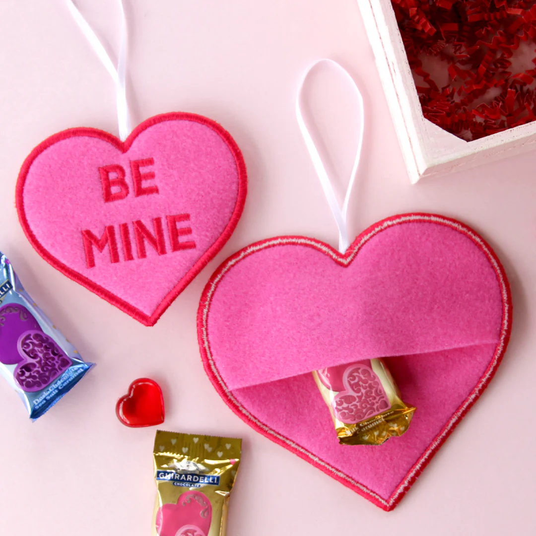 Candy Heart Treat Holder - Be Mine (In-the-Hoop) - Image 16