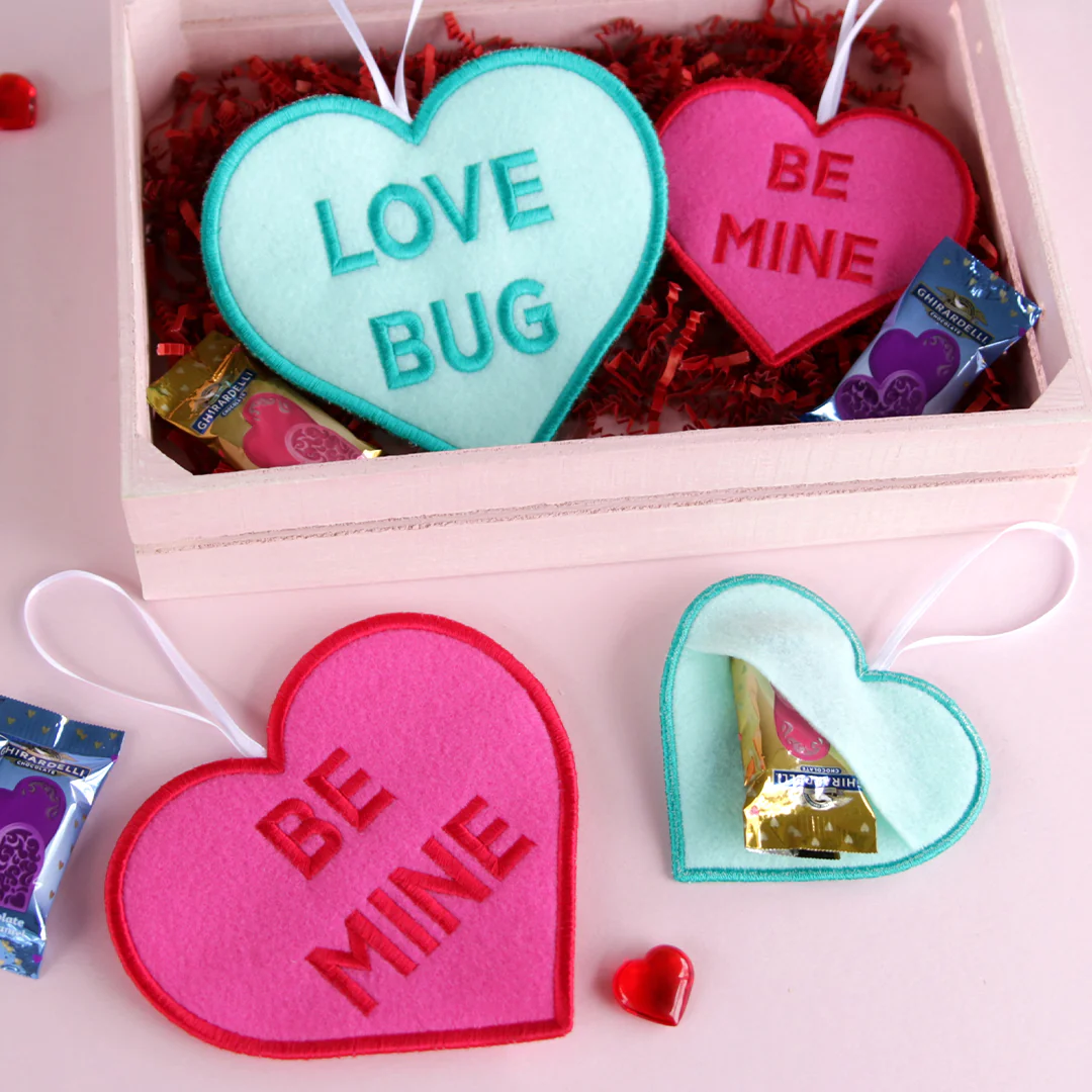 Candy Heart Treat Holder - Love Bug (In-the-Hoop) - Image 4