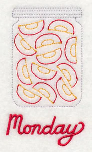 Canned Apples on Monday (Redwork) - Image 2