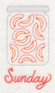 Canned Peaches on Sunday (Redwork) - Image 2