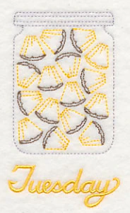 Canned Pineapple on Tuesday (Redwork) - Image 2