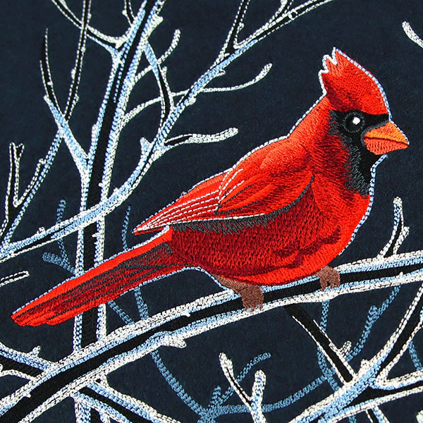Cardinal in Winter Branches - Image 2