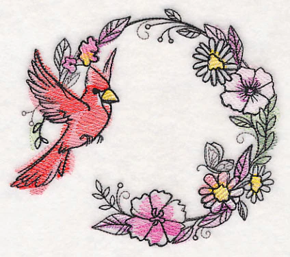 Cardinal Wreath in Watercolor - Image 3