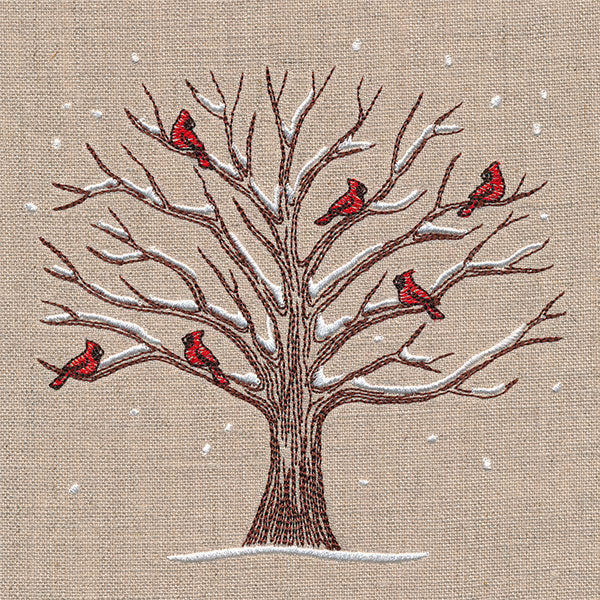 Cardinals and Branches Winter Tree - Image 7