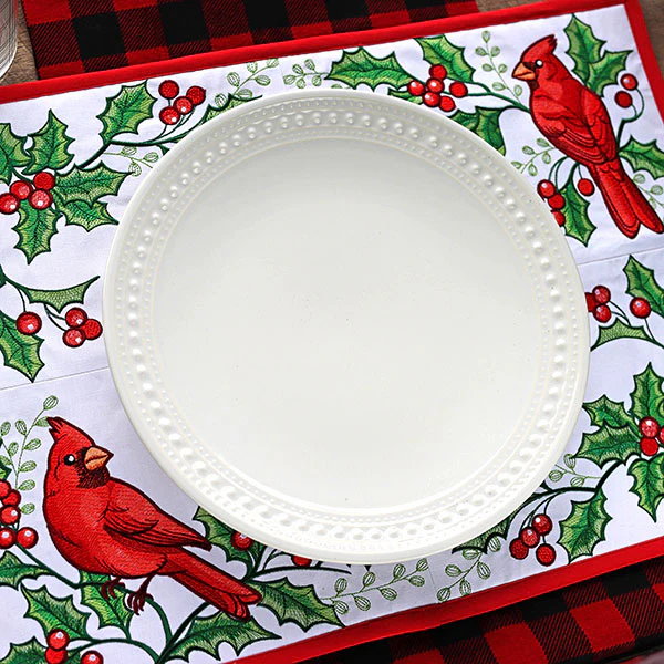 Cardinals & Holly Placemat Corners Design Pack - Image 14