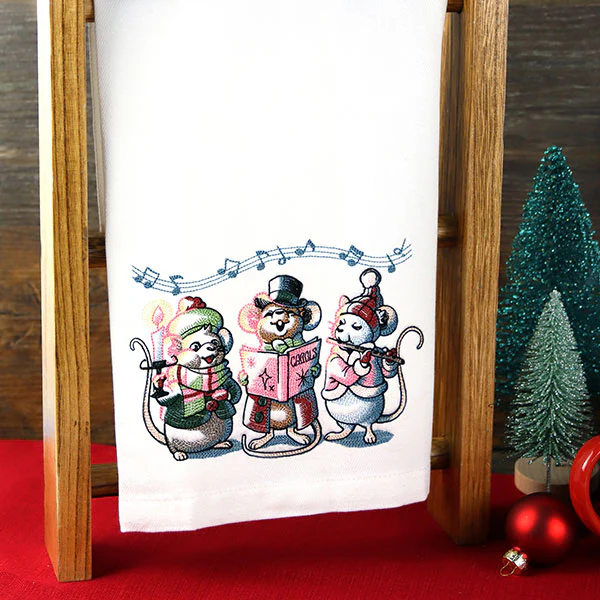 Caroling Christmas Mice Trio - Image 2