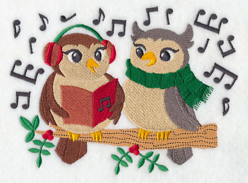 Caroling Christmas Owls - Image 2