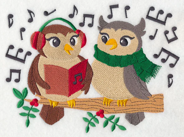 Caroling Christmas Owls - Image 3