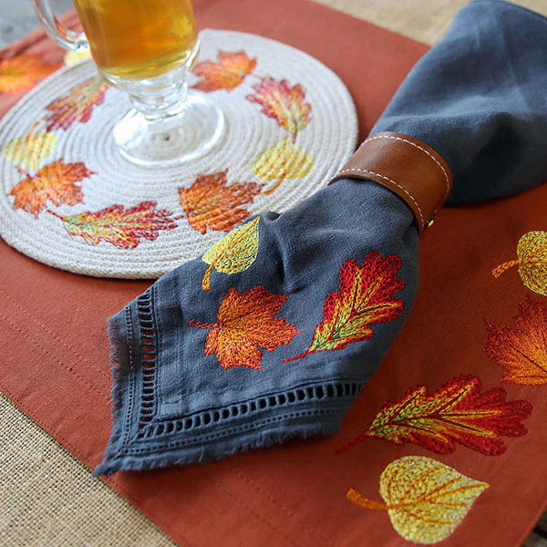 Cascading Leaves in Autumn Corner - Image 14
