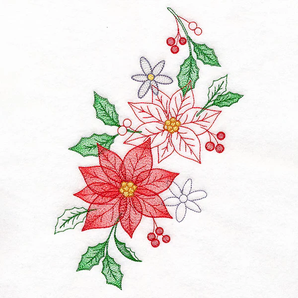 Cascading Poinsettias Christmas Feature - Image 3