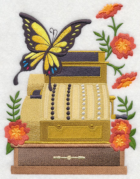Cash Register with Butterfly - Image 4